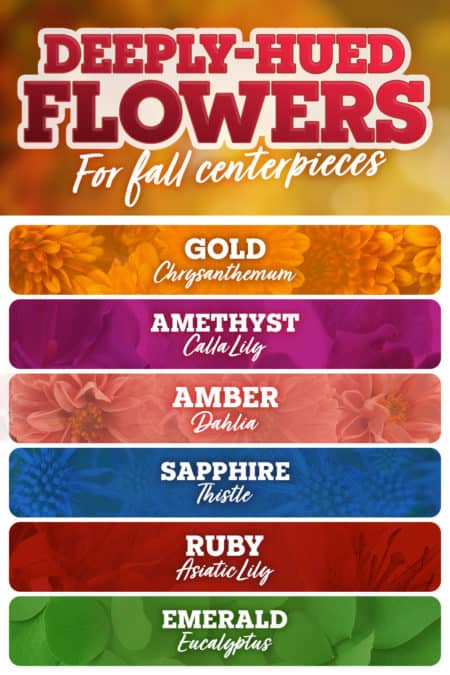 Jewel-toned beauties for fall centerpieces